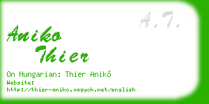 aniko thier business card